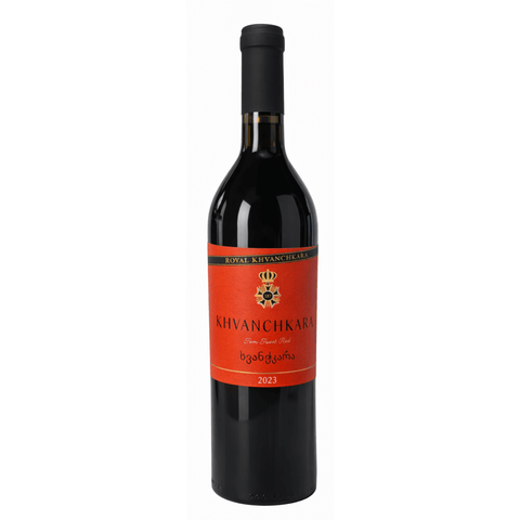 Royal Khvanchkara Khvanchkara Semi-Sweet Red 750ml wine bottle from Georgia, 2023 vintage.