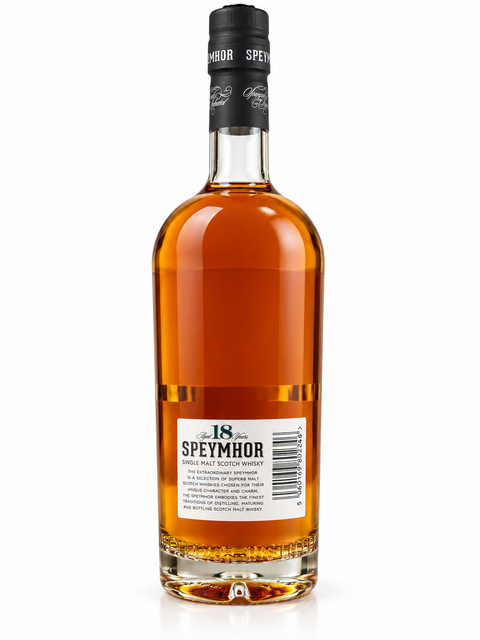 Speymhor 18 Year Old Single Malt Scotch Whisky 700ml back label