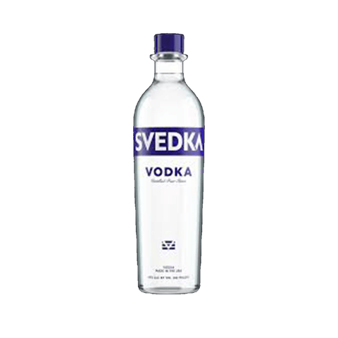 Svedka Vodka 1L 40% bottle, popular USA vodka known for its crisp taste and smoothness, made from high-quality American grain.