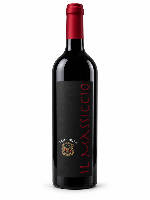 Tamburini Il Massiccio 2018 front bottle on white background