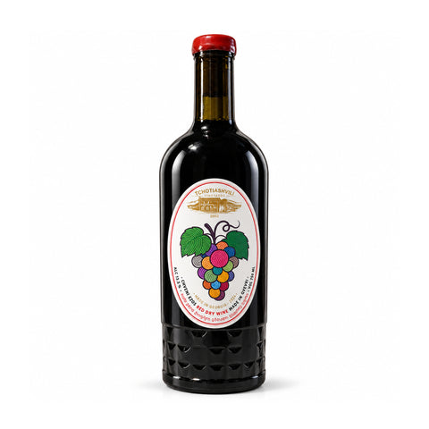 Tchotiashvili Chveni Ezo 2024 Dry Red Wine 750ml 13.5% (Georgia); front bottle view