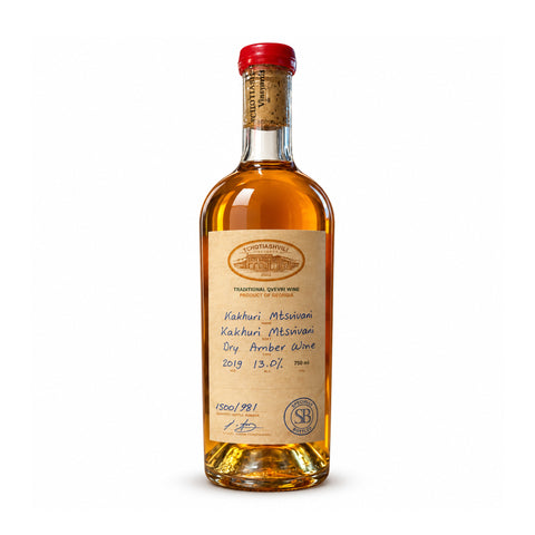 Tchotiashvili Kakhuri Mtsvivani SB 2019 dry amber wine 750ml 13%, 