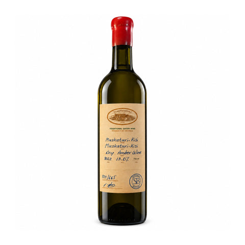 Tchotiashvili Muskaturi Kisi SB 2022 dry amber qvevri wine 750ml 13% — front bottle