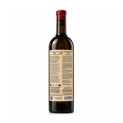 Tchotiashvili Rcheuli Qvevri Kisi 2015 dry amber wine, back label | ჩოტიაშვილი რჩეული ქვევრი ქისი 2015 მშრალი ქარვისფერი ღვინო, უკანა ეტიკეტი