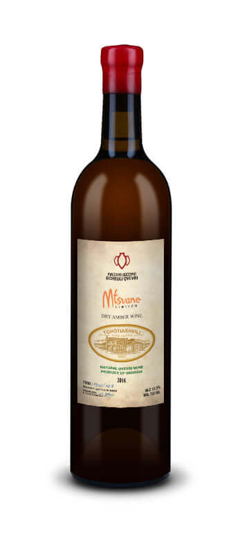 Tchotiashvili Mtsvane Rcheuli Kvevri Amber Wine 2018 bottle from Georgia, featuring artisanal Mtsvane grape and qvevri method.