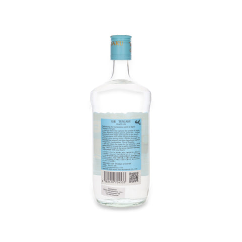 Tenjaku Japanese Craft Gin 700ml 37.5% rear label on white background