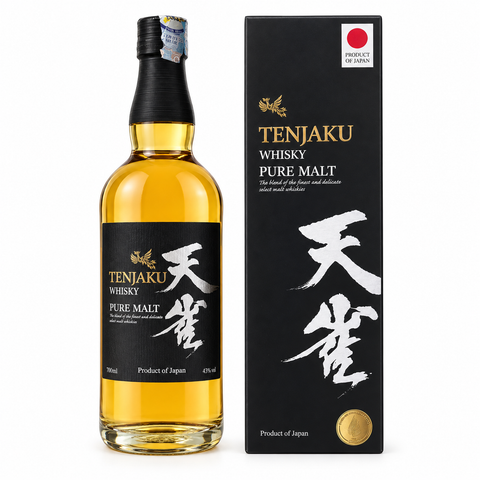 Tenjaku Pure Malt Whisky 700ml 43% bottle with gift box front