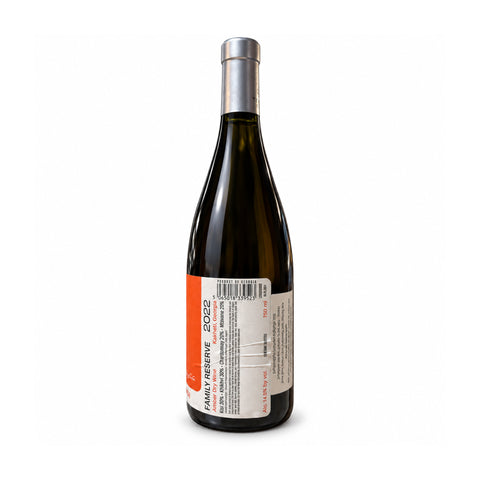 Terra Kisi Family Reserve dry amber wine 2022 750ml 14.5% back label