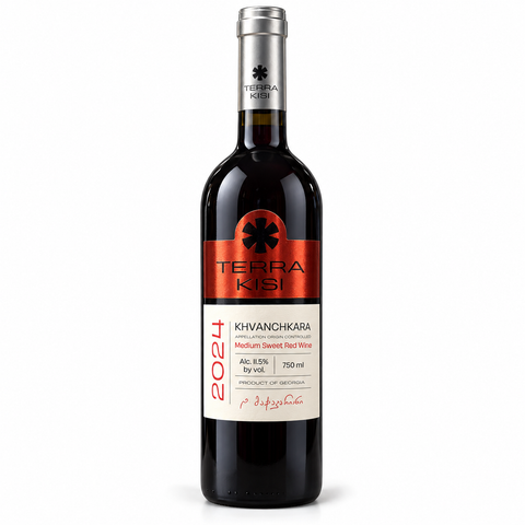 Terra Kisi Khvanchkara 2024 semi-sweet red wine 750ml 11.5% — front label