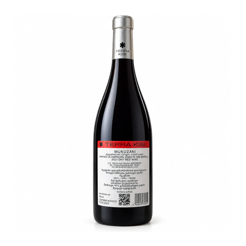 Terra Kisi Mukuzani 2021 dry red wine 750ml 14% – back | ტერაქისი მუკუზანი 2021 – უკანა ეტიკეტი