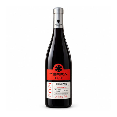 Terra Kisi Mukuzani 2021 dry red wine 750ml 14% – front | ტერაქისი მუკუზანი 2021 – წინა ეტიკეტი