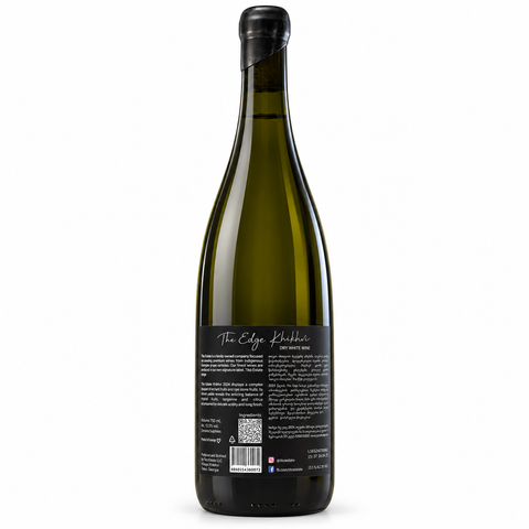 Tiko Estate The Edge Khikhvi 2024 dry white wine 750ml 13.5% — back bottle