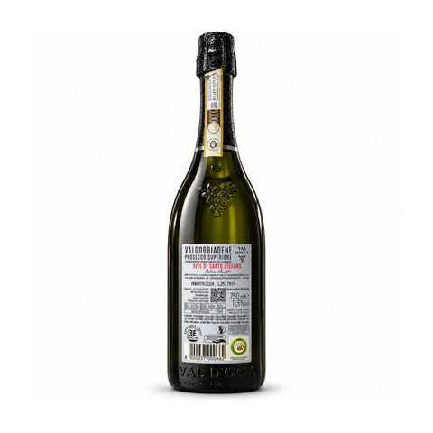 Val dOca Rive S Stefano Prosecco DOCG Extra Brut 2024 750ml 11.5% back bottle