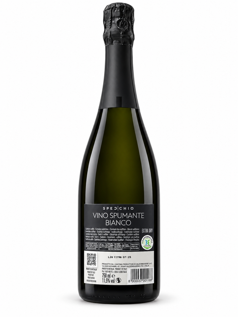 Val dOca Specchio White Sparkling Extra Dry bottle, 750ml, Italian Vino Spumante Bianco, 11.5% ABV, made by Cantina Produttori di Valdobbiadene.