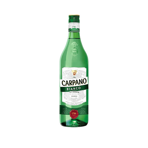 Carpano Bianco Vermouth 1L bottle, Italian white vermouth with herbal notes and elegant sweetness, 14.9% alcohol.