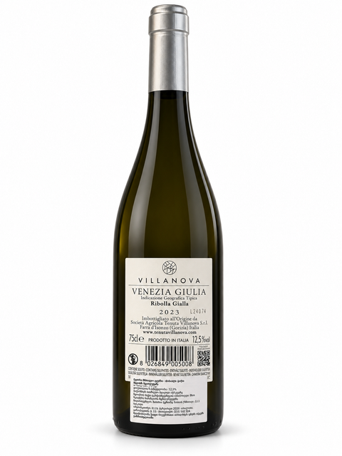 Villanova Ribolla Gialla 2023 750ml — back label