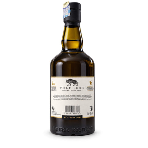 Wolfburn Morven Single Malt Scotch Whisky 700ml 46% back label